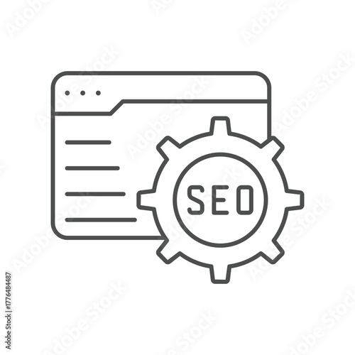 Seo thinline icon , vector, pixel perfect, illustrator file 
