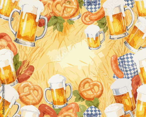 O'zapft is! Watercolor Fun for Oktoberfest Beer Festival