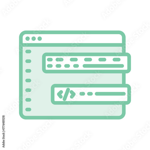 Coding duotone line icon , vector, pixel perfect, illustrator file 
