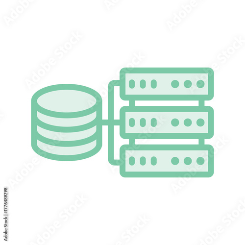 Data Server duotone line icon , vector, pixel perfect, illustrator file 
