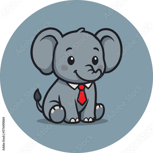cute mascot baby elephant.eps