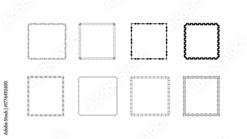 Handcrafted Geometric Frame Borders Collection | Dashed, Zigzag, and Wavy Outline Frames