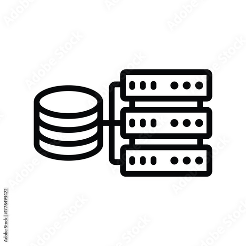 Data Server line icon , vector, pixel perfect, illustrator file 
