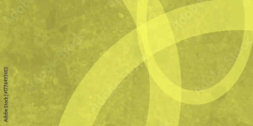 Yellow abstract background with white circle rings in faded distressed vintage grunge texture design. High resolution textured pattern. Abstract modern background design concept for template banner. 