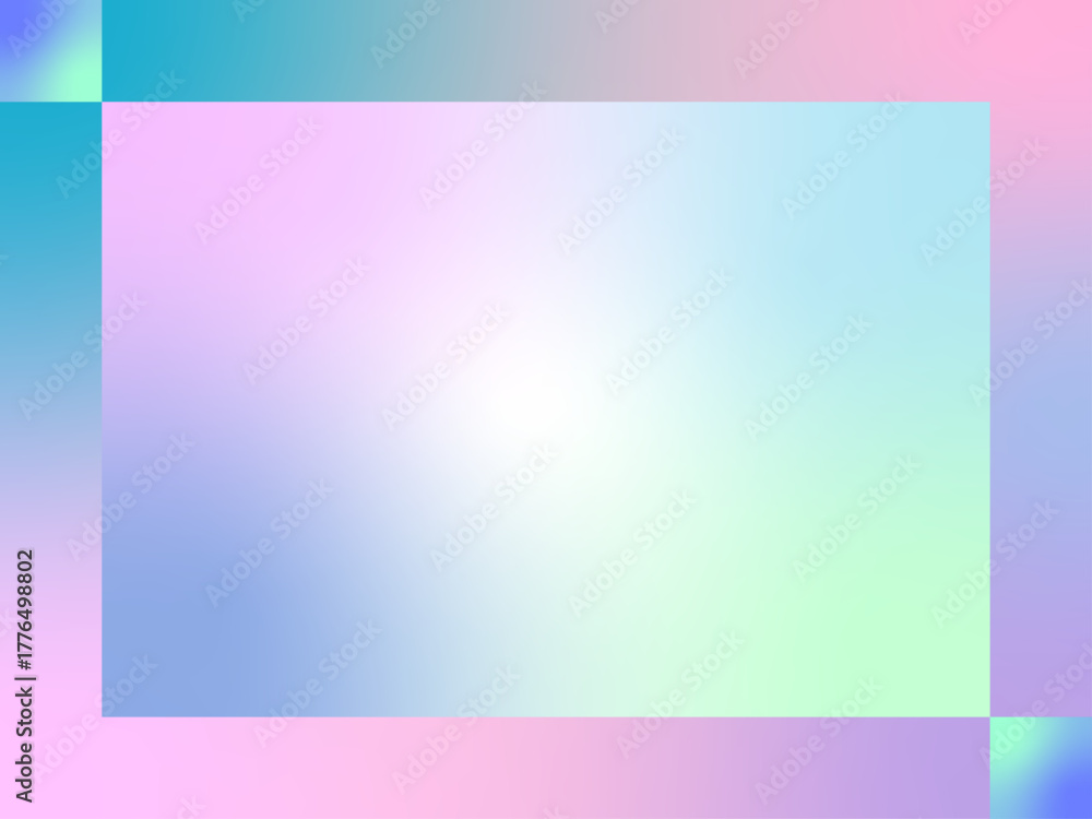 Fototapeta premium Pastel Gradient Frame Vector Background with Soft Colors