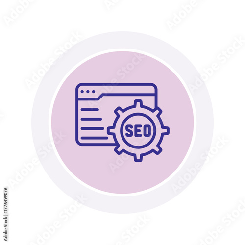 Seo color circle icon , vector, pixel perfect, illustrator file 
