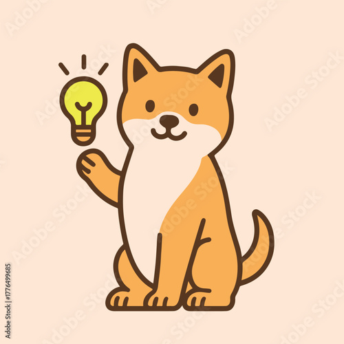 shibainu dog having idea