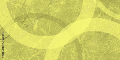 Yellow abstract background with white circle rings in faded distressed vintage grunge texture design. High resolution textured pattern. Abstract modern background design concept for template banner. 