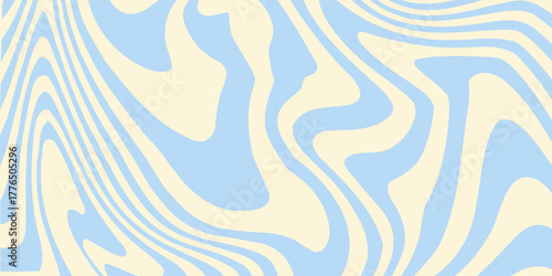 Abstract horizontal background with colorful waves. Modern trendy design in Vector Illustration