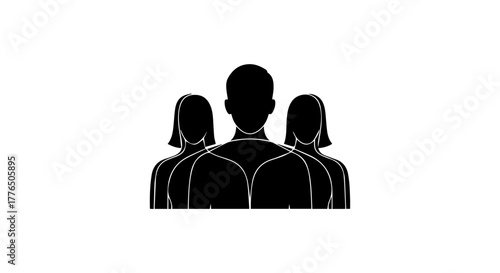 Diverse team silhouetted against a bright, clean background symbolizing unity and collaboration.