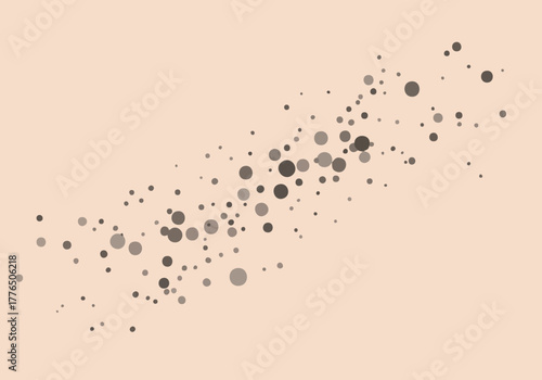 A subtle scattering of varying sized circles in muted earthy tones on a soft pastel background