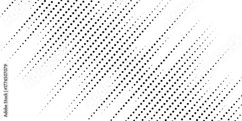 Dotted halftone gradient texture. Vanishing polka dot background. Repeating dots gradation pattern background. Modern trendy design in Vector Illustration