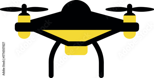 Flying drone icon Vector on white background