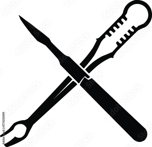 Silhouette illustration of Surgical Equipment & Instruments, Medical Devices, and Hospital Supplies