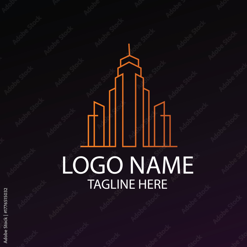 Fototapeta premium House and Building Logo for Real Estate Company