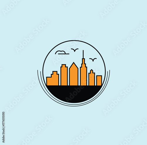 House and Building Logo for Real Estate Company