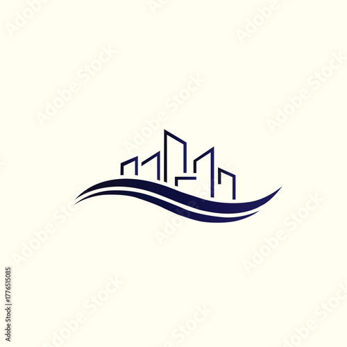 House and Building Logo for Real Estate Company