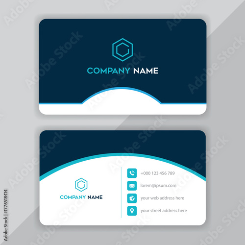 Modern Professional Business Card Template | Clean Corporate Visiting Card Design