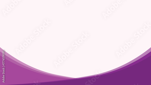 Clean abstract vector background. Features organic curved shapes at the bottom in vibrant purple/magenta tones. Wide copy space above. Ideal for beauty, wellness, or fashion design.