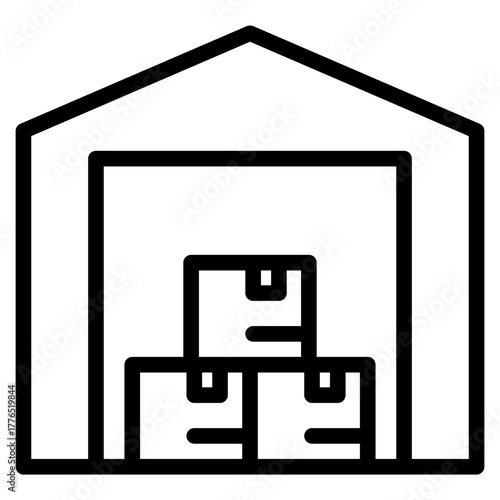 Warehouse icon in vector illustration