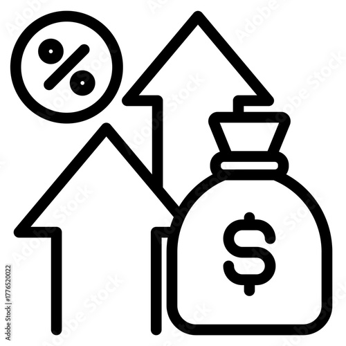 Margin icon in vector illustration