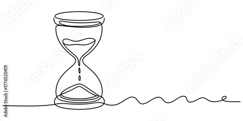 Hourglass drawn with a single continuous line