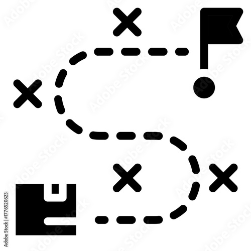 Delivery icon glyph style vector illustration