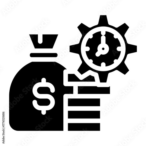 Cost effective  icon glyph style vector illustration