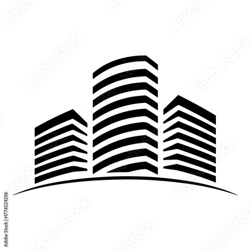 city skyline skyscraper silhouette vector