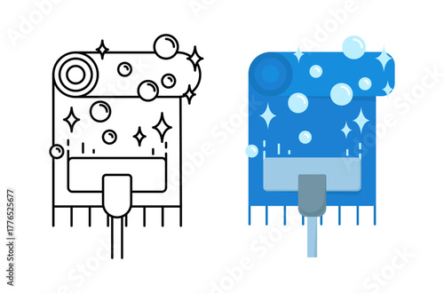 Set of clean carpets and professional carpet cleaning. Perfect for cleaning service promotions, housekeeping infographics, home hygiene campaigns.