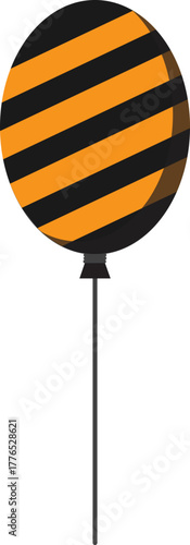 할로윈데이에 쓰이는 주황색 줄풍선