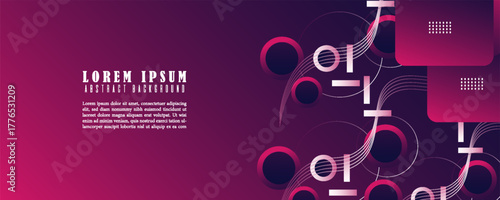 Trendy geometric background. Abstract gradient backdrop with shapes. Simple design, and poster, presentation