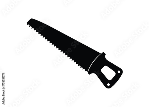 cutting  saw silhouette, isolated tool vector illustration