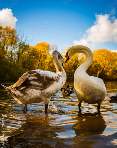 swan on the lake