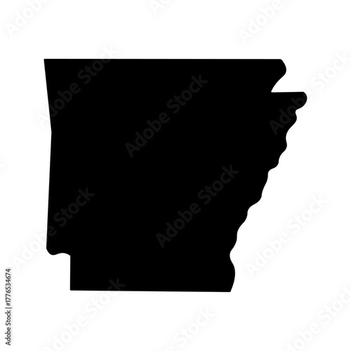 Arkansas state map silhouette