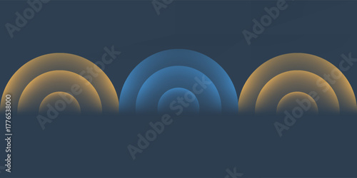 Cover simple templates set with vibrant gradient round shapes. Futuristic abstract backgrounds with planet sphere for your graphic design. neon