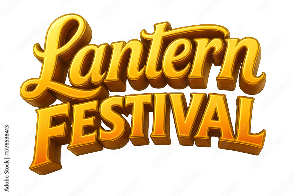 Fototapeta premium Celebrate Lantern Festival with vibrant 3D design
