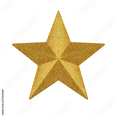 Golden Star Graphic Design for Festive Decorations and Celebrations