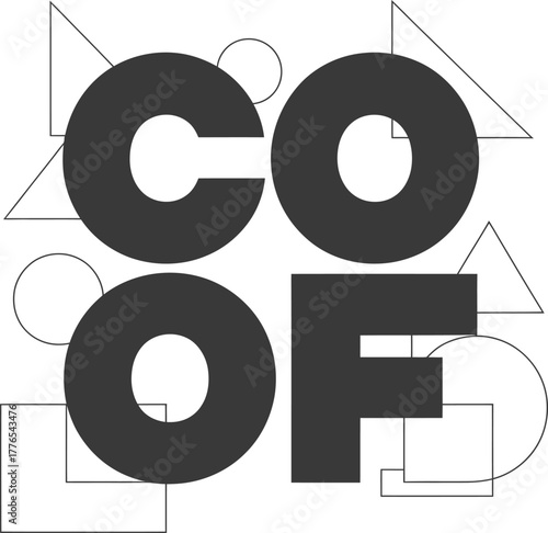 Geometric Shapes and Bold Letters COF Keywords: geometric, shapes, letters, CO, OF, bold