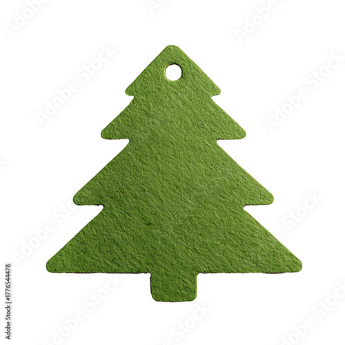 Unique Green Tree-Shaped Gift Tag for Holiday Season Celebrations in Festive ...