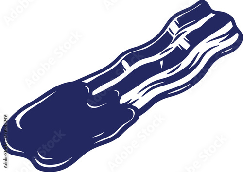 Delicious Crispy Bacon Slice Illustration for Food Lovers and Breakfast Themes Design