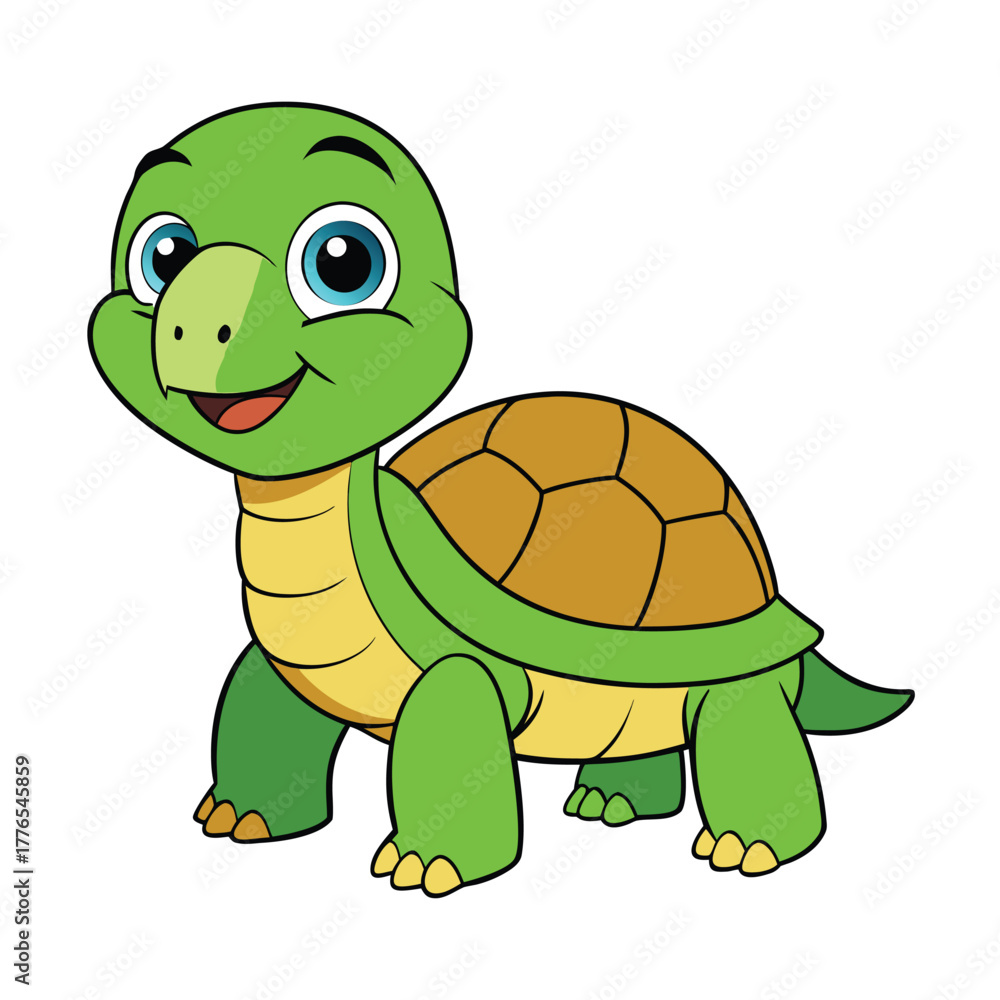 Obraz premium Turtle Color Vector Illustration