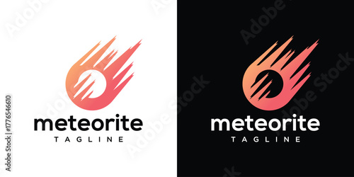 meteor logo design template. meteor logo design icon	
