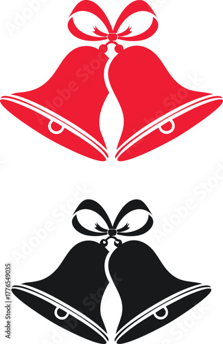 Christmas Bell Vector Icon Set