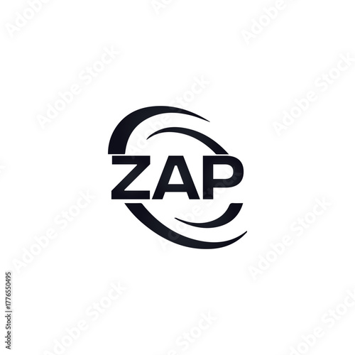 ZAP set ,ZAP logo. K C A design. White ZAP letter. ZAP, K C A letter logo design. Initial letter ZAP letter logo set, linked circle uppercase monogram logo. K C A letter logo vector design.