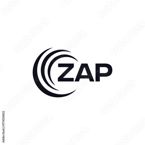 ZAP set ,ZAP logo. K C A design. White ZAP letter. ZAP, K C A letter logo design. Initial letter ZAP letter logo set, linked circle uppercase monogram logo. K C A letter logo vector design.