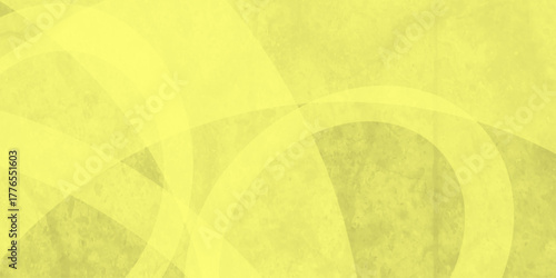 Yellow abstract background with white circle rings in faded distressed vintage grunge texture design. High resolution textured pattern. Abstract modern background design concept for template banner. 