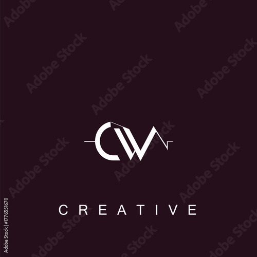 CW Initial Letter Logo Vector. Simple, Elegant, and Creative Logo Design.