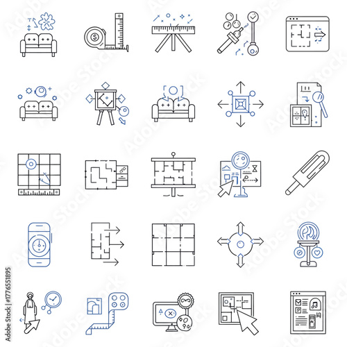 interior design plan illustrating blueprints sketches and planning tools vital for architectural visualization and interior design projects.