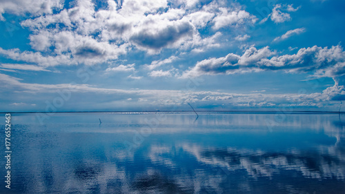 Calm North Sea, Nordsee, Juist Island, Germany.